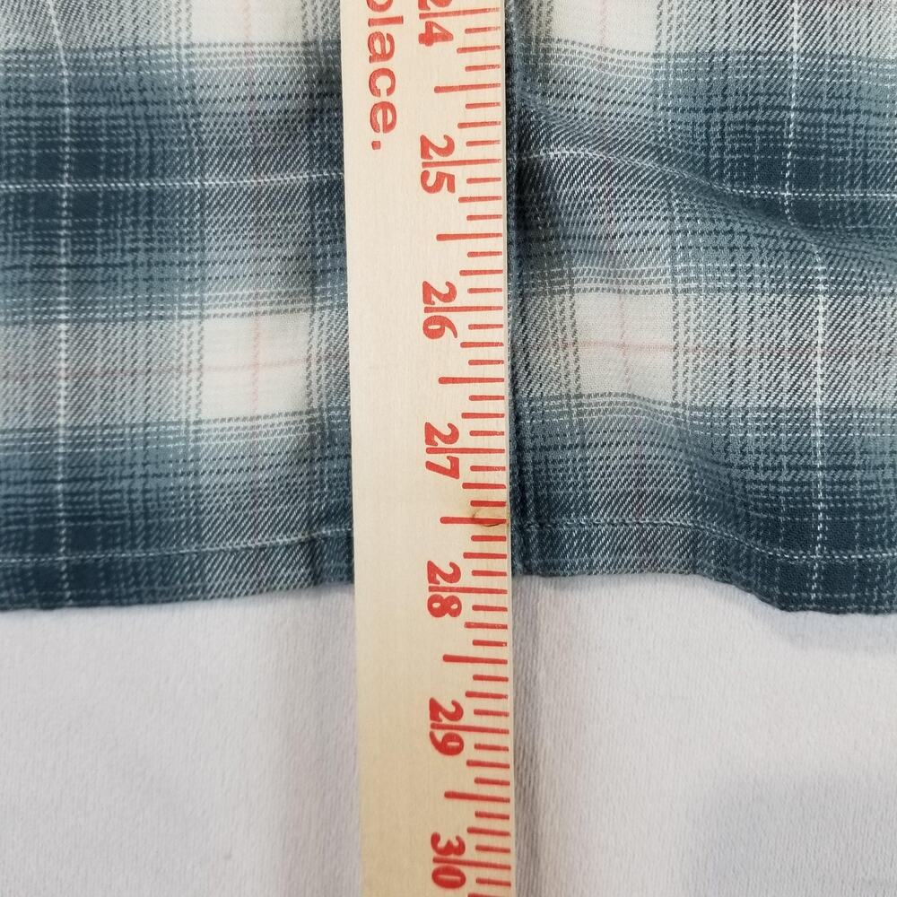 Carhartt Shirt Mens 2XL Blue Gray Plaid Button Down Flannel Stretch Casual - Picture 7 of 8